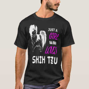 Camiseta Apenas Uma Menina Que Ama Shih Tzu