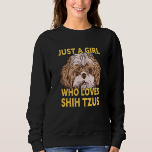 Camiseta Apenas Uma Menina Que Ama Shih Tzus
