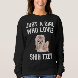 Camiseta Apenas Uma Menina Que Ama Shih Tzus