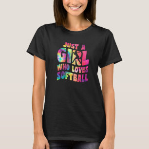 Camiseta Apenas Uma Menina Que Ama Softball Girl Roupa Soft