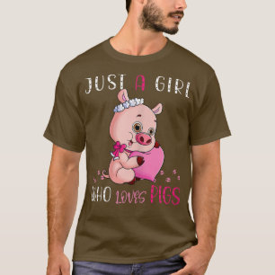 Camiseta Apenas Uma Menina Que Ama Suínos3583