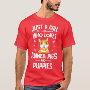 Camiseta Apenas Uma Menina Que Ama Suínos E Cachorros De Gu