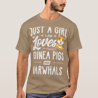 Camiseta Apenas Uma Menina Que Ama Suínos E Narbalas -