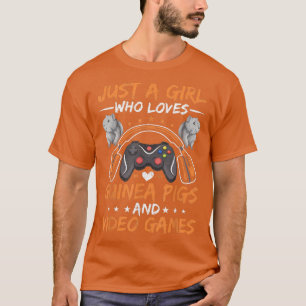 Camiseta Apenas Uma Menina Que Ama Suínos E Videos games De