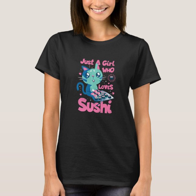 Camiseta Apenas Uma Menina Que Ama Sushi (Frente)