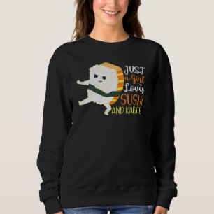Camiseta Apenas Uma Menina Que Ama Sushi E Karate