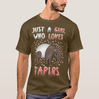 Camiseta Apenas Uma Menina Que Ama Tapirs