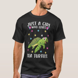 Camiseta Apenas Uma Menina Que Ama Tartaruga Cuta Tartaruga