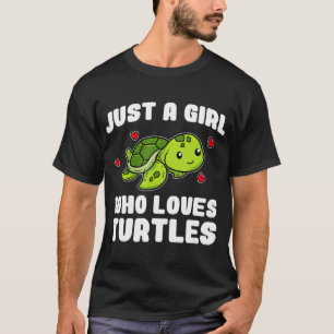 Camiseta Apenas Uma Menina Que Ama Tartaruga Marinha Em T