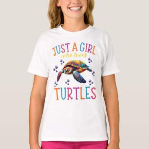 Camiseta Apenas Uma Menina Que Ama Tartarugas, Tartaruga De