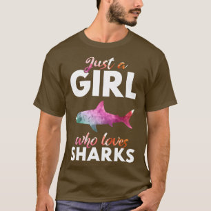 Camiseta Apenas Uma Menina Que Ama TubarõesTubarões