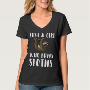 Camiseta Apenas Uma Menina Que Ama Um Anima Sonolento Adorá
