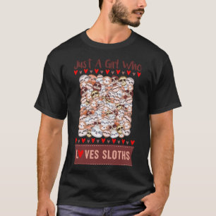 Camiseta Apenas Uma Menina Que Ama Um Padrão Sem Olho Rosa