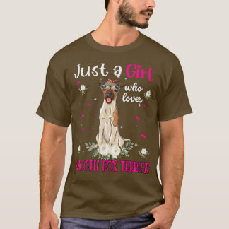 Camiseta Apenas Uma Menina Que Ama Uma Flora De Cachorro De