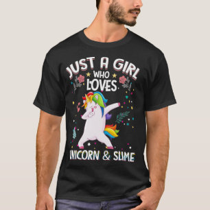 Camiseta Apenas Uma Menina Que Ama Unicórnios Slime Unicorn