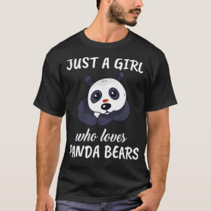 Camiseta Apenas Uma Menina Que Ama Ursos 2 De Panda