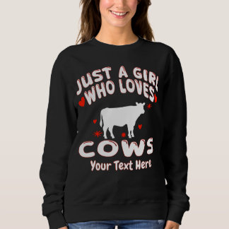 Camiseta Apenas Uma Menina Que Ama Vacas Personalizado