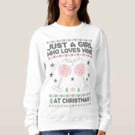 Camiseta Apenas Uma Menina Que Ama Vinho No Natal