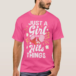 Camiseta Apenas Uma Menina Que Bate Nas Coisas Kickboxer G