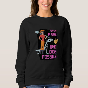 Camiseta Apenas Uma Menina Que Digita Fósseis Paleontologia