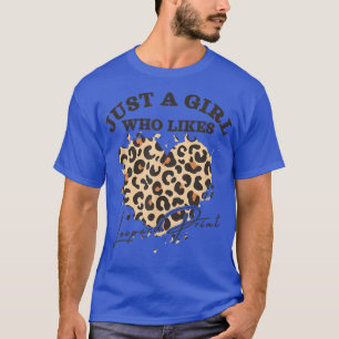 Camiseta Apenas Uma Menina Que Gosta De Impressão Leopardo