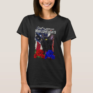 Camiseta Apenas Uma Mulher Que Ama Gatos Gato Fofo