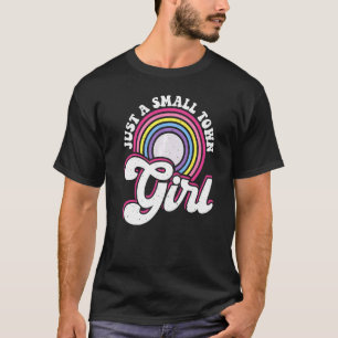 Camiseta Apenas uma pequena garota da cidade retrorada garo