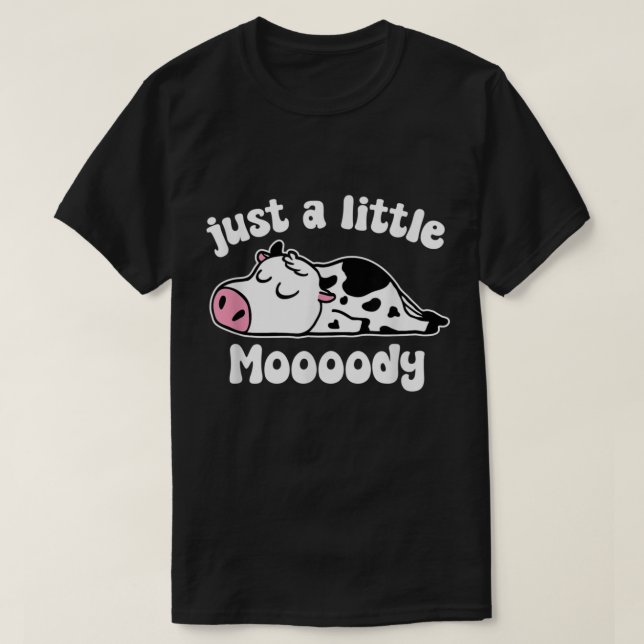 Camiseta Apenas Uma Pequena Vaca Moody, Uma Vaca Bonita E S (Frente do Design)