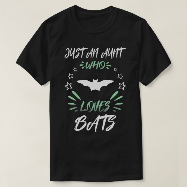 Camiseta Apenas Uma Tia Que Ama Bats (Frente do Design)