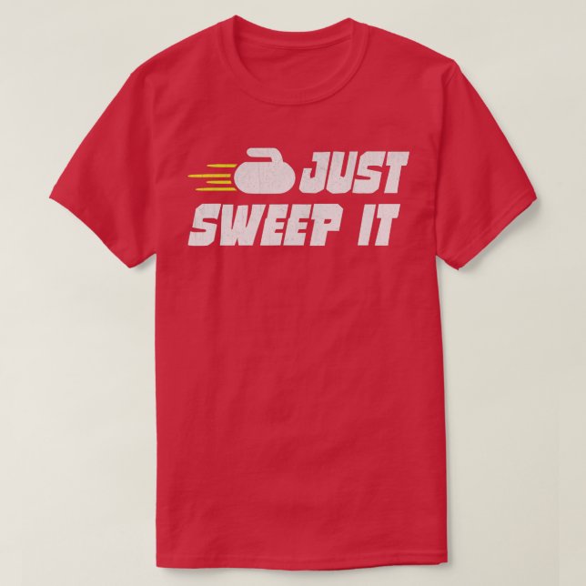 Camiseta Apenas varrer Engraçado Curling (Frente do Design)