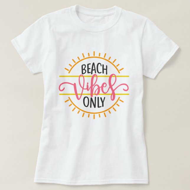 Camiseta Apenas vibe de praia (Frente do Design)