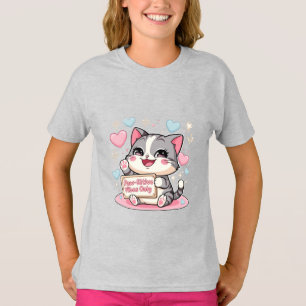 Camiseta Apenas Vibes em Paw - Adorável Gatinho Chibi Kawai