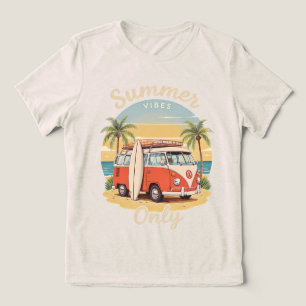 Camiseta Apenas Víblias de Verão - Cena de Van Beach Retro