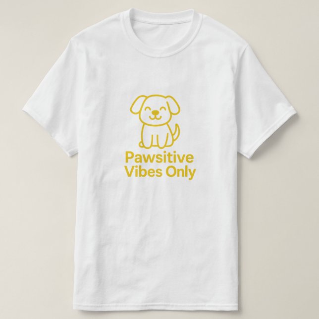 Camiseta Apenas Víblias Positivas - Cachorro Cute Lover Min (Frente do Design)