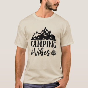 Camiseta Apenas Vibrações de Camping – Fogueira de Acampame