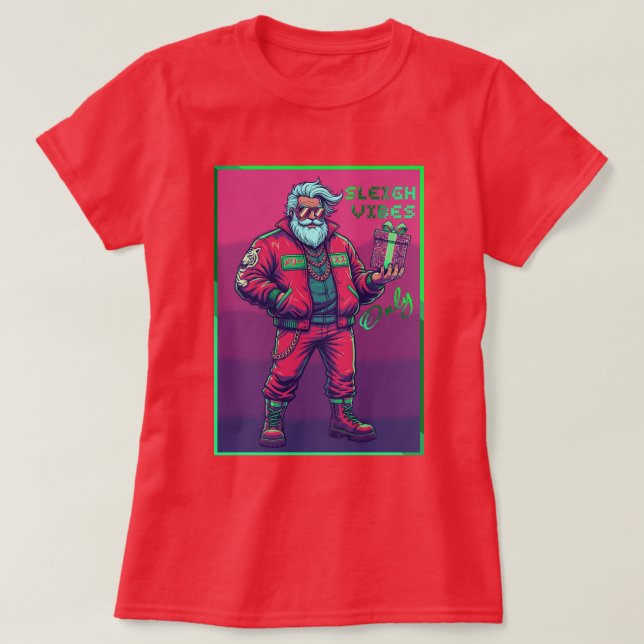 Camiseta Apenas Vibrações de Trenó (Frente do Design)