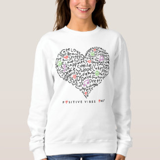 Camiseta Apenas Vibrações Positivas Coração Design