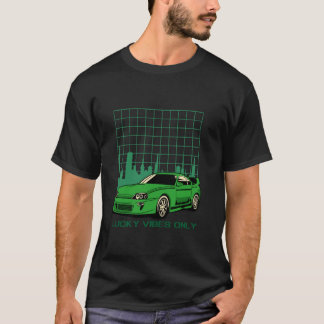 Camiseta Apenas Vibrações Sortudas Paisagem Urbana Carro Ve