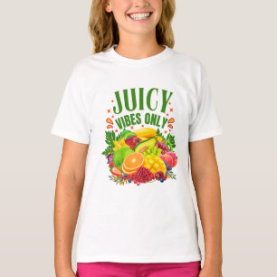 Camiseta Apenas Vibrações Suculentas: Frutas Frescas & Vida