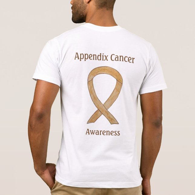 Camiseta Apêndice Camisa-T de Fita Amber de Sensibilização  (Verso)