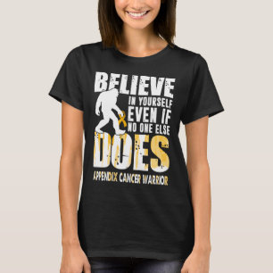 Camiseta apêndice cancer guerreiro, pé-grande, acredite e