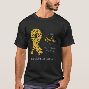 Camiseta Apêndice Sensibilização do Cancer - Meu Marido,