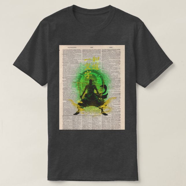 Camiseta Aperfeiçoado da espada verde (Frente do Design)