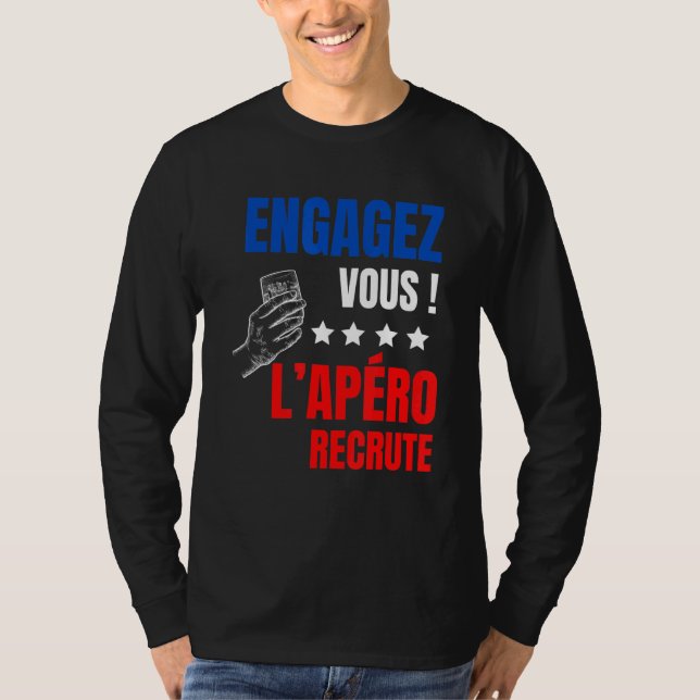 Camiseta Apero Humor Álcool Te Contratando Aperitif (Frente)