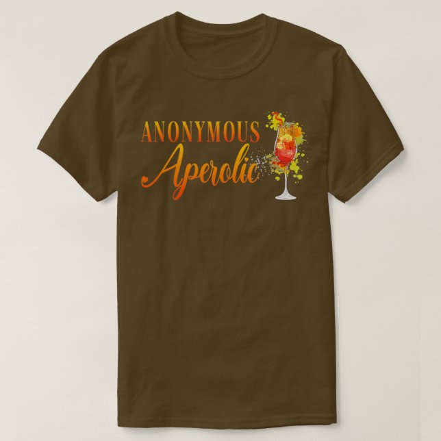Camiseta Aperol Spritz Aperolglass Aperólico Anônimo (Frente do Design)