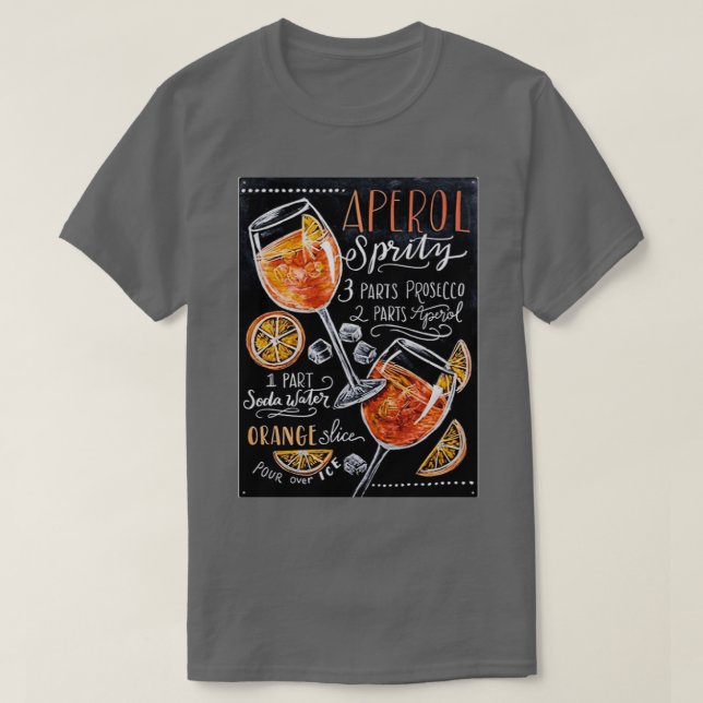 Camiseta Aperol Spritz Chalkboard Poster (Frente do Design)