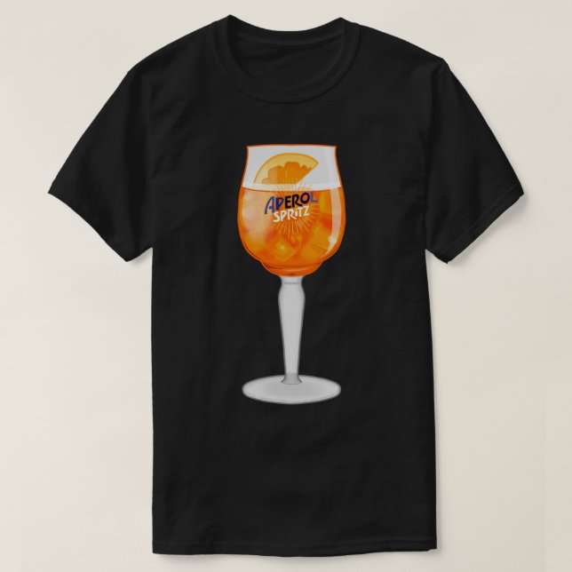 Camiseta Aperol Spritz em vidro (Frente do Design)