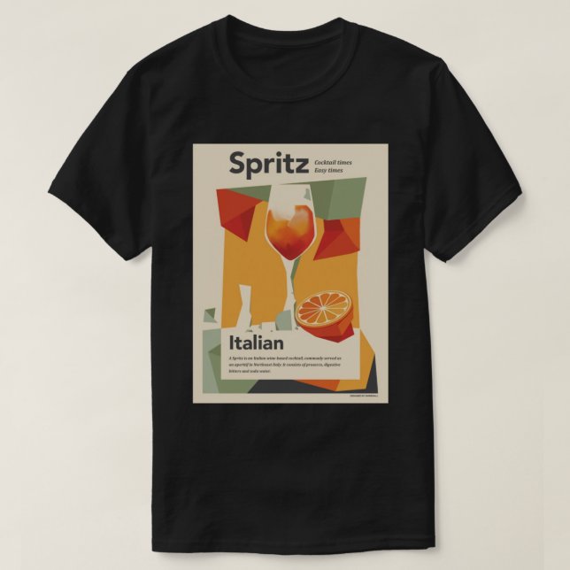 Camiseta Aperol Spritz Poster (Frente do Design)
