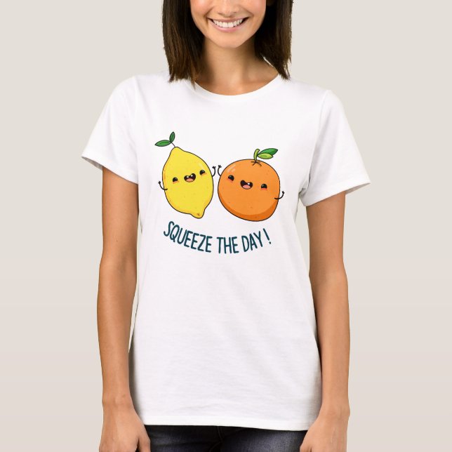 Camiseta Aperte A Caneta De Fruta Positiva No Dia (Frente)