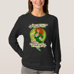 Camiseta Aperte-Me E Eu Te Darei Uma Rua Irlandesa Engraçad